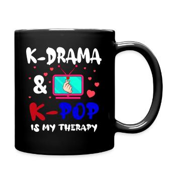 K-drama & K-pop est ma thérapie Aegyo Saranghae - Mug uni - noir - Droite