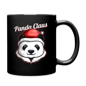 Panda Dressed As Santa Panda Claus On Christmas - Full Colour Mug - black - Right