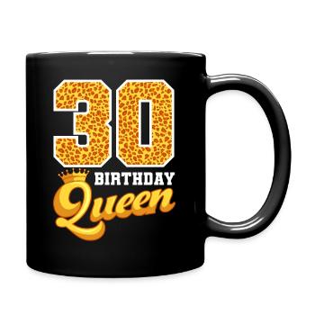 30e anniversaire de la reine léopard Célébration des 30 ans - Mug uni - noir - Droite