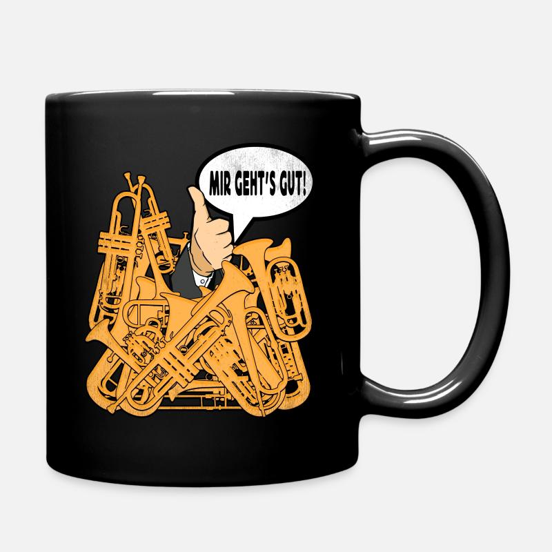 Trompete Blechblasinstrument Trompeter - Tasse einfarbig - Schwarz