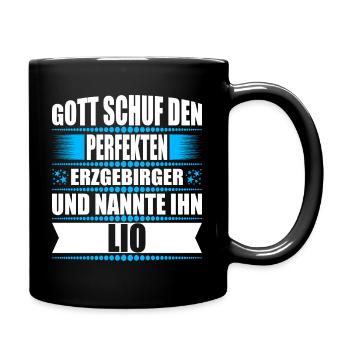 Erzgebirge Mann Namen Sachsen Lio - Tasse einfarbig - Schwarz - Rechts