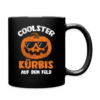 Halloween Coolster Kürbis Verkleidung - Tasse einfarbig - Schwarz - Rechts