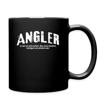 Angler Humor Angeln Angelrute Lustiges Fischer - Tasse einfarbig - Schwarz - Rechts