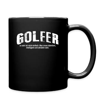 Golfer Humor Golfspieler Lustiges Golf - Tasse einfarbig - Schwarz - Rechts