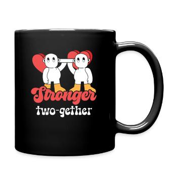 Le couple de la Saint-Valentin plus fort ensemble à vie - Mug uni - noir - Droite