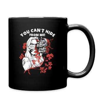 Girl Warp Horror Two Face Creepy Art Aesthetic - Full Colour Mug - black - Right