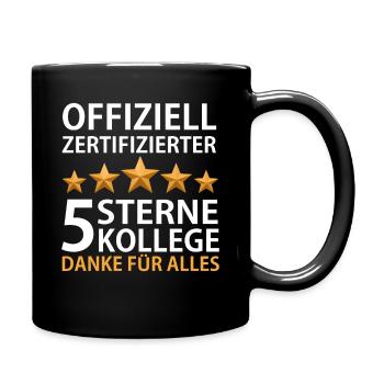 Offiziell Zertifizierter 5 Sterne Kollege - Tasse einfarbig - Schwarz - Rechts