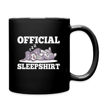 Chien de chemise de nuit officiel - Mug uni - noir - Droite