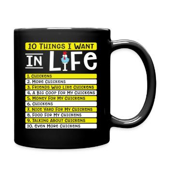 Élevage de poulets Élevage de volailles - Mug uni - noir - Droite