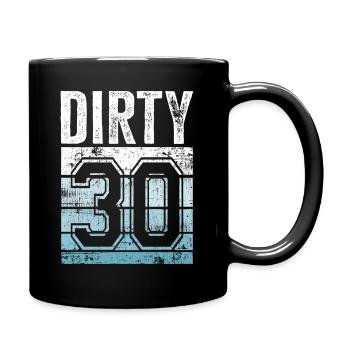 30. Geburtstag 30 Jahre alt Sporty 30 - Tasse einfarbig - Schwarz - Rechts