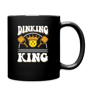 Dinking King, King Pickleball Player - Full Colour Mug - black - Right