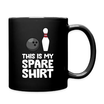 Lustiges Bowling Das ist mein Ersatz - Tasse einfarbig - Schwarz - Rechts