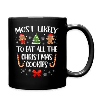 Les plus susceptibles de manger tous les biscuits de Noël drôles - Mug uni - noir - Droite