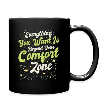 Meaningful Knowledge Motivator Comfort Zone - Full Colour Mug - black - Right