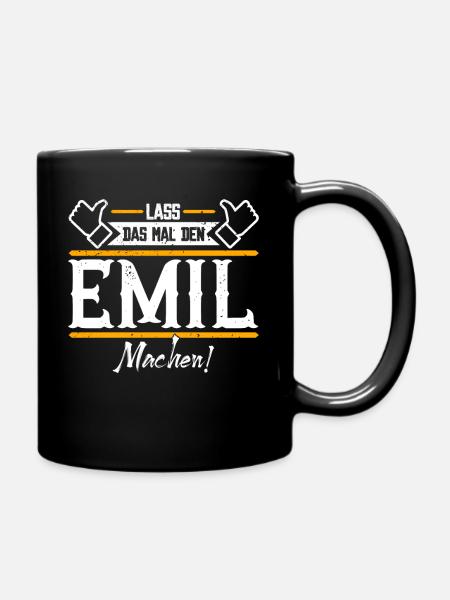 Emil Geschenkidee Geschenk Geburtstag - Tasse einfarbig - Schwarz
