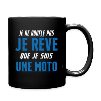 Je ne ronfle pas je rêve de moto ma passion - Mug uni - noir - Droite