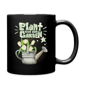 jardinier, jardin, plantez votre propre jardin, en disant - Mug uni - noir - Droite