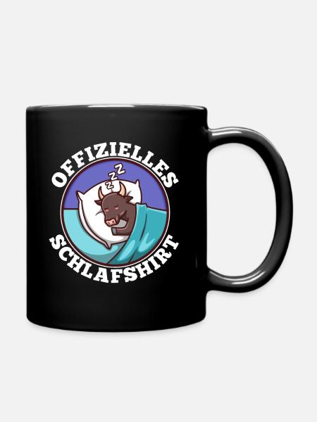 Offizielles schlafshirt Stier - Tasse einfarbig - Schwarz