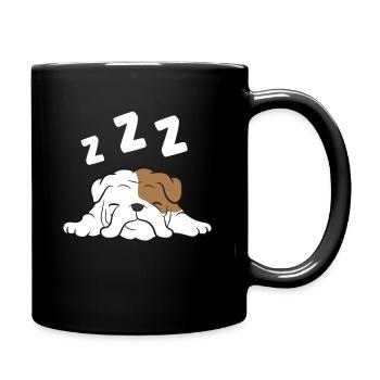 Deutsch Bulldog Sleeping Bulldog Pajama Funny - Mug uni - noir - Droite