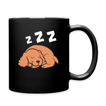 Cocker Spaniel Dog Sleeping Pajama Cocker Spaniel - Full Colour Mug - black - Right