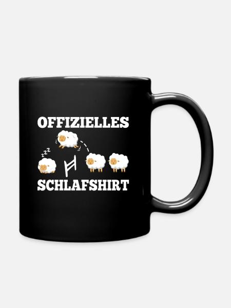 Offizielles schlafshirt Schaf - Tasse einfarbig - Schwarz