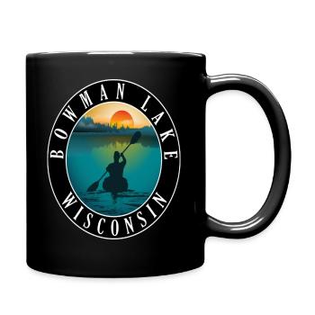 Bowman Lake Wisconsin Kayaking - Tasse einfarbig - Schwarz - Rechts