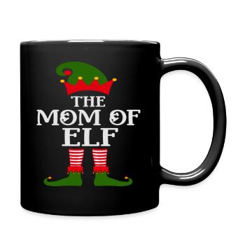 The Mom of Elf Ugly Christmas - Full Colour Mug - black - Right