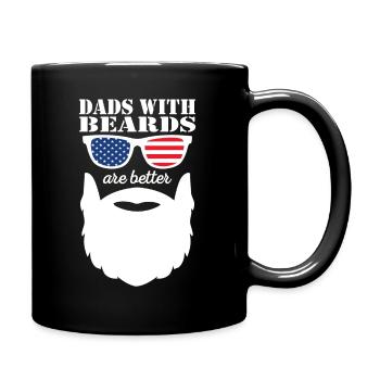 Papa barbu avec barbe Cool Père Porteur de barbe - Mug uni - noir - Droite