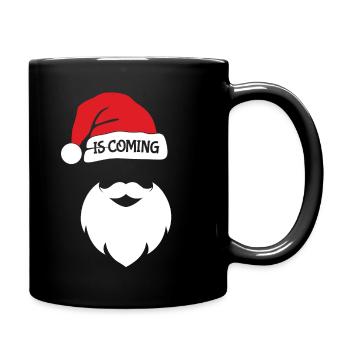Santa is coming - Full Colour Mug - black - Right
