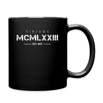 Vintage Born In 1973 Roman Numerals 49th - Full Colour Mug - black - Right