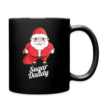 He Is Bringing Sugar Daddy Santa On Christmas - Tasse einfarbig - Schwarz - Rechts
