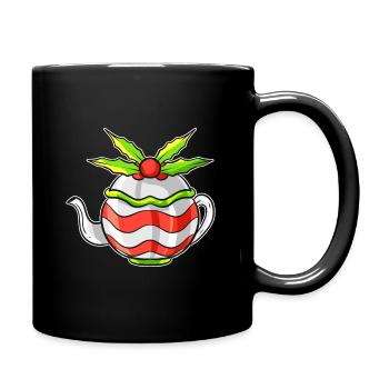 Théière d'automne avec gui pour Noël - Mug uni - noir - Droite