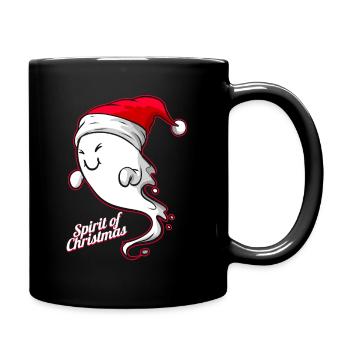Fantôme avec le chapeau du père Noël de Noël - Mug uni - noir - Droite