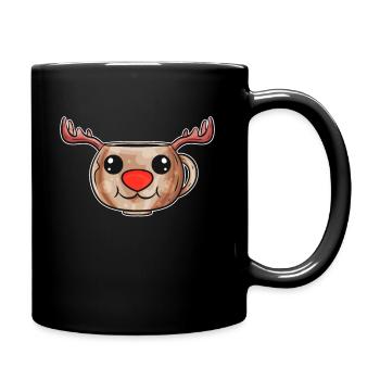 Coupe de lait de poule Rudolph Le Noël des rennes - Mug uni - noir - Droite
