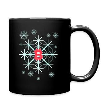 Snowflake In Winter On Christmas With Bitcoin - Tasse einfarbig - Schwarz - Rechts