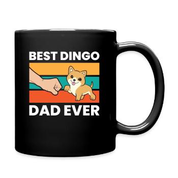 Australian Dingo Dog Papa Best Dingo Dad Ever - Tasse einfarbig - Schwarz - Rechts