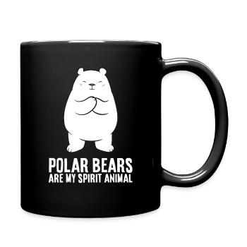 Lustiger Eisbär-Liebhaber Eisbären sind mein - Tasse einfarbig - Schwarz - Rechts