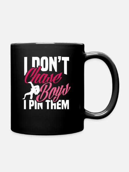 Wrestling Mädchen Frau Sportlerin - Tasse einfarbig - Schwarz