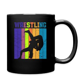 Wrestling - Tasse einfarbig - Schwarz - Rechts