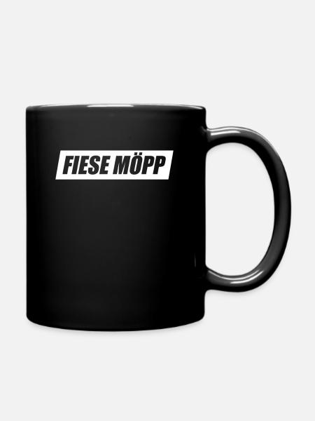 Fiese Möpp Fieser Hund Kölsch Kölner Karneval Köln - Tasse einfarbig - Schwarz