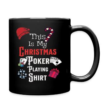 C'est ma chemise de jeu de poker de Noël - Mug uni - noir - Droite