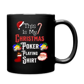 C'est ma chemise de jeu de poker de Noël drôle - Mug uni - noir - Droite