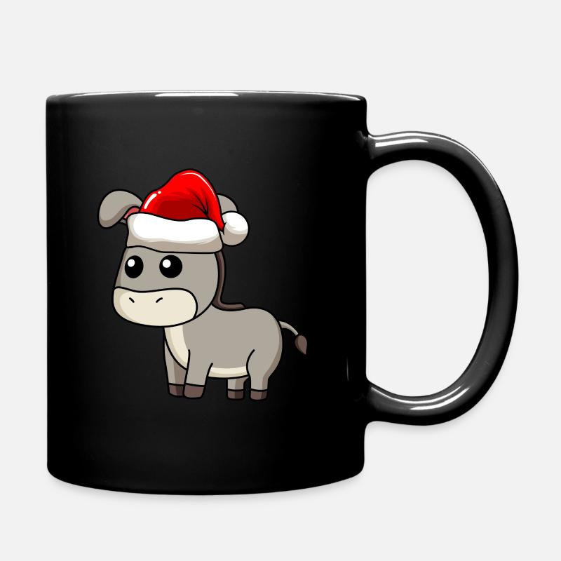 Bande dessinée âne Noël - Mug uni - noir
