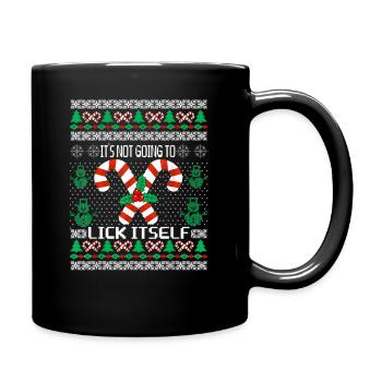 Funny UGLY Christmas Sweater It's Not Going - Full Colour Mug - black - Right