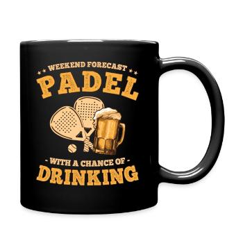 Padel und Bier Lustige Sätze Paddel-Tennis - Tasse einfarbig - Schwarz - Rechts