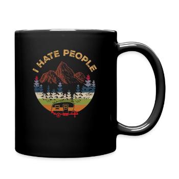 Je déteste les gens - Nature, Camping, Plein air - Mug uni - noir - Droite