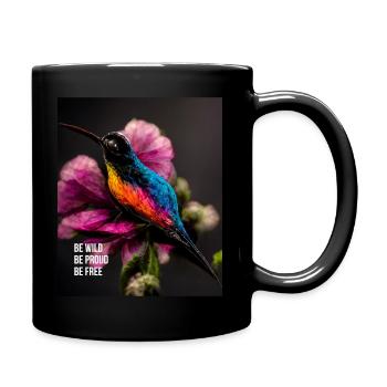 Soyez sauvage, courageux et libre - un slogan motivant - Mug uni - noir - Droite