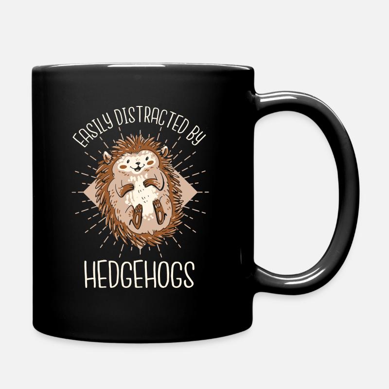 Igel Stachelig Tier Igel - Tasse einfarbig - Schwarz