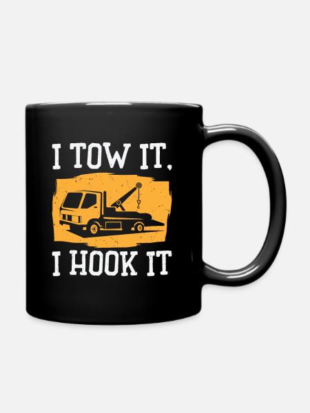 Abschleppwagenfahrer Geschickter Trucker - Tasse einfarbig - Schwarz