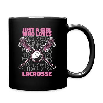 Lacrosse Sports Lacrosse Players - Full Colour Mug - black - Right